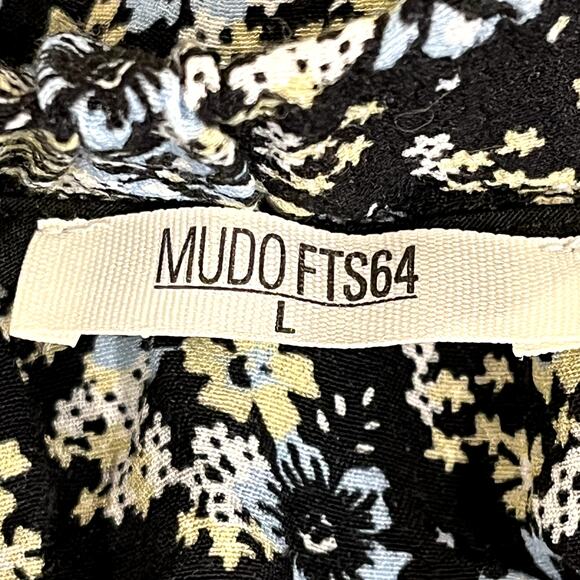 Mudo FTS64 Skirt Short Black Floral Lightweight Flowy Womens Size Large - Picture 4 of 6
